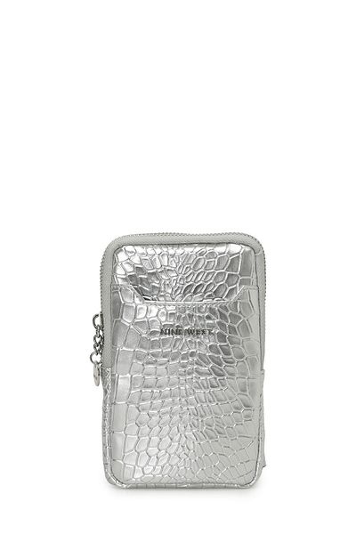 Nine West PIANOLAPHONE 4PR Silberne Damen-Handytasche