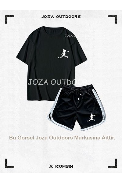 Joza Outdoors Men's Footballer Printed Oversize T-Shirt and Shorts Combination Bottom Top Set