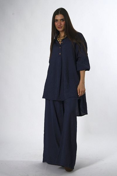 ABBRA Women's Button Detailed Wrinkle Suit