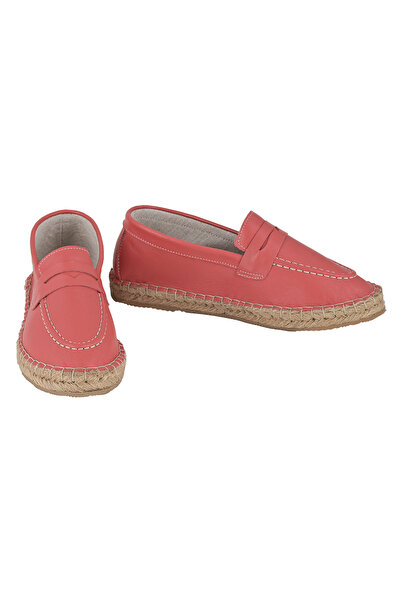 NOOSY Women's Pomegranate Flower Genuine Leather Handmade Espadrille