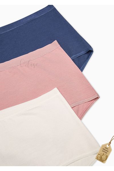 ODISE Essentials 3-Pack Highwaist Multicolor Slip Panties