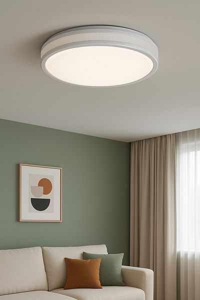 Lambadar Ionia Model Special Design 26 cm Medium Size Modern White Light Led Plafonier Chandelier