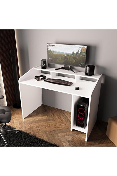 Bimossa Nova S8382 Çalışma & Oyuncu Masası Beyaz 117 Cm