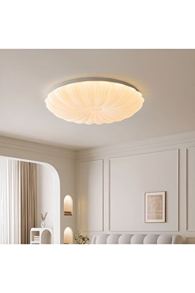Lambadar Ares Model Özel Tasarım 52 Cm Büyük Boy Modern 3 Renk (BEYAZ-GÜN IŞIĞI-SARI) Plafonyer Led Avize
