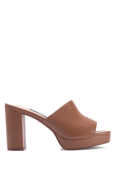 Nine West Jayno 3Fx Tan Women's Heeled Slippers