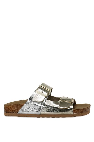 Nine West شبشب مسطح نسائي ذهبي من Defe 3fx