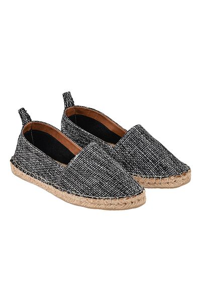 Streetfly Men's Melted Gray Handmade Straw Sole Espadrille