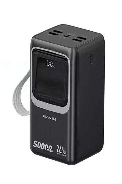 Bavin 50000mAh Power Bank, Large Battery Capacity, Multiple Inputs and Outputs, Built-in LED Flashlight
