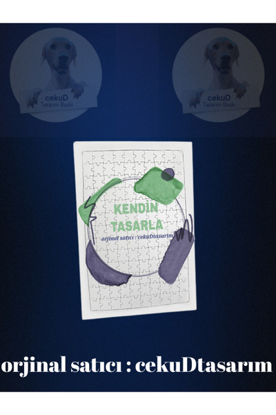 cekud tasarım baskı 99 Parça Kişiye Özel Puzzle – A4 Boyut, Fotoğraf Baskılı,...