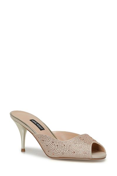 Nine West DONNELA 4FX Champagne - شبشب نسائي بكعب عالٍ
