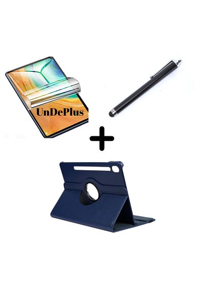 UnDePlus Samsung Galaxy Tab S10 Fe / S9 Fe / S9 Compatible Case Rotating Tablet Case Screen Protector Pen