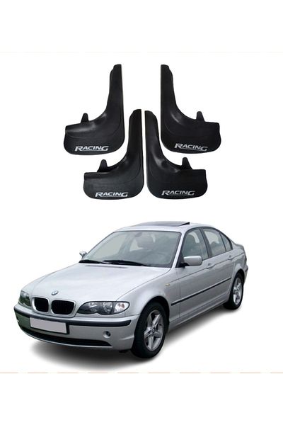 SONİKON LİNE Bmw E46 Compatible Racing Written 4-Piece Dust Cover Mudguard Mudguard Modified
