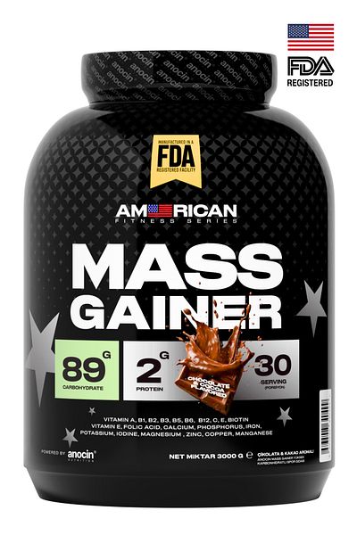 anocin Mass Gainer 3000 Gr Chocolate Flavored Weight Gain Aid Volume Mass Muscle Increase