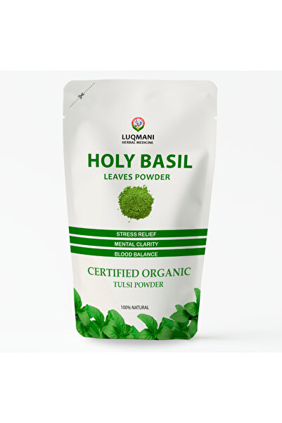 LUQMAN مسحوق تولسي | عبوة ١٠٠ غرام، يُعزز المناعة ويُحارب العدوى | الريحان ال...