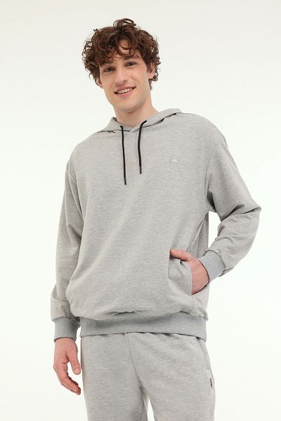 lumberjack Ανδρικό φούτερ Mb Sn73 Hoodie 5fx Grey Melange