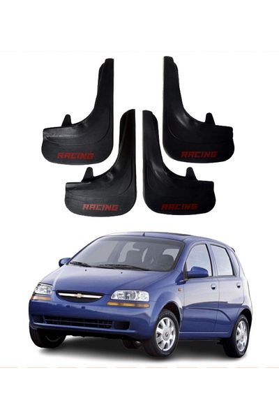 SONİKON LİNE Chevrolet Aveo Hb 2005-2011 Compatible Racing Written 4-Piece Dust Cover Mudguard Mudguard Modified