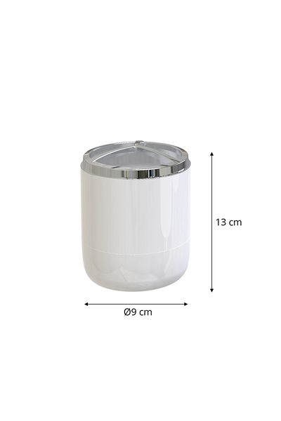 Prima Nova Θήκη οδοντόβουρτσας Lima Xl με διακόσμηση Chrome - Λευκό