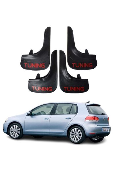 SONİKON LİNE Volkswagen Golf 6 Compatible Tuning Written 4-Piece Dust Cover Mudguard Mudguard Modified