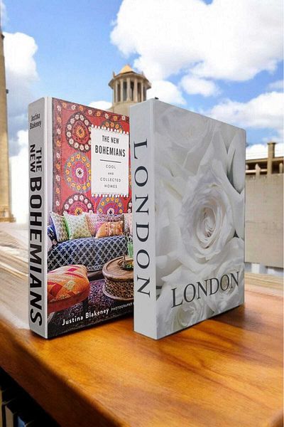BayCazip Decorative Book Look Box Set of 2 Decorative Book Looking Box