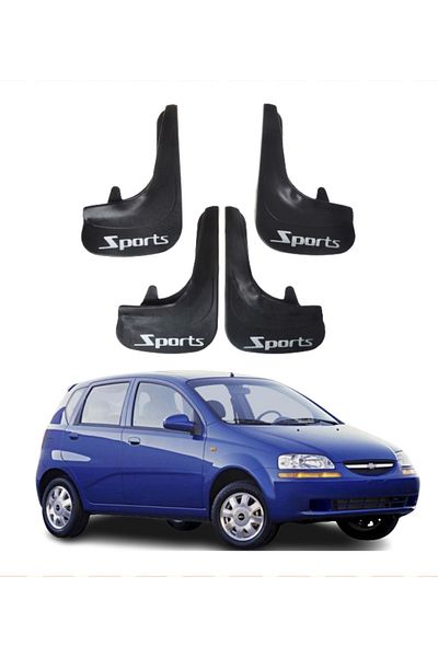 SONİKON LİNE Chevrolet Kalos Hb Sports Written 4-Piece Dust Cover Mudguard Mudguard Compatible with All Cases Modified