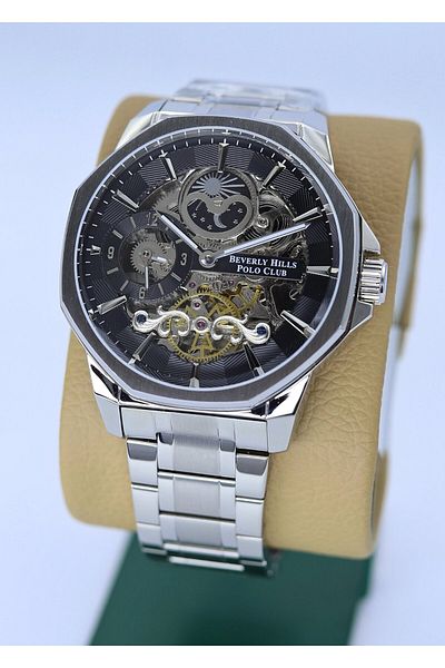 Beverly Hills Polo Club Automatic Mechanism Steel Cord Men Wrist Watch Asw123-I362Bv