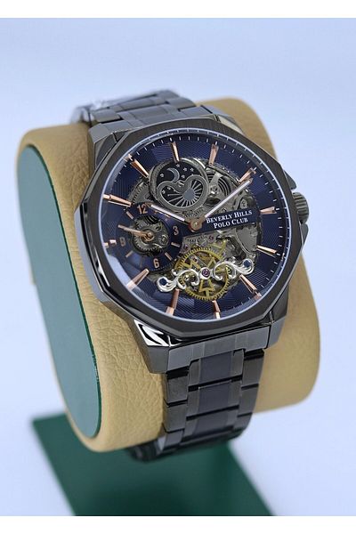 Beverly Hills Polo Club Automatic Mechanism Steel Band Men Wrist Watch Asw123-I363Bv