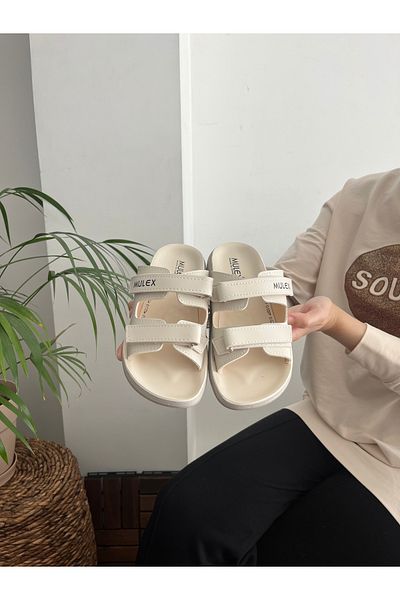 Behtah Kundura Velcro Adjustable Anatomical Sole Street Out Slippers
