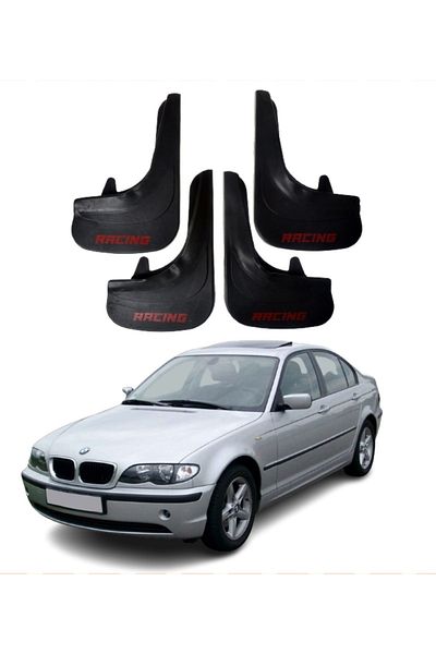 SONİKON LİNE Bmw E46 Compatible Racing Written 4-Piece Dust Cover Mudguard Mudguard Modified