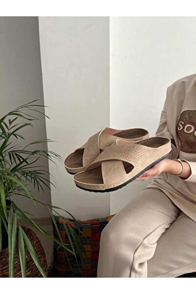 Behtah Kundura Large Size Battal Comfort Daily Anatomical Sole Mother Home and Outdoor Slippers