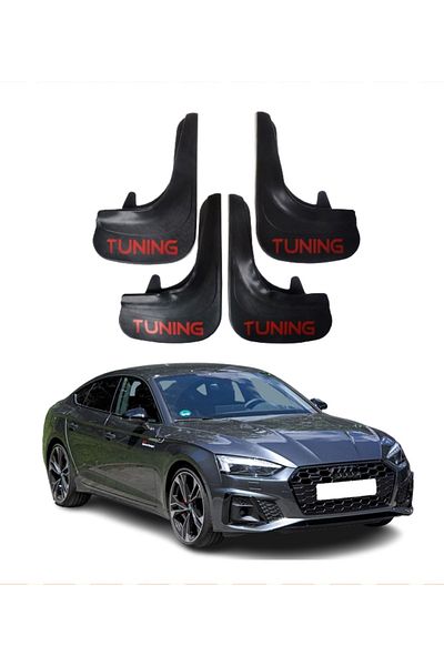 SONİKON LİNE Audi A5 Compatible 4-Piece Tuning Written Dust Cover Mudguard Mudguard Modified