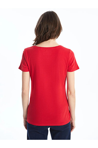 LC Waikiki Lcwaikiki Classic Blue V-Neck Women's T-Shirt