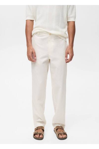 MANGO Man Regular Fit Linen Pants
