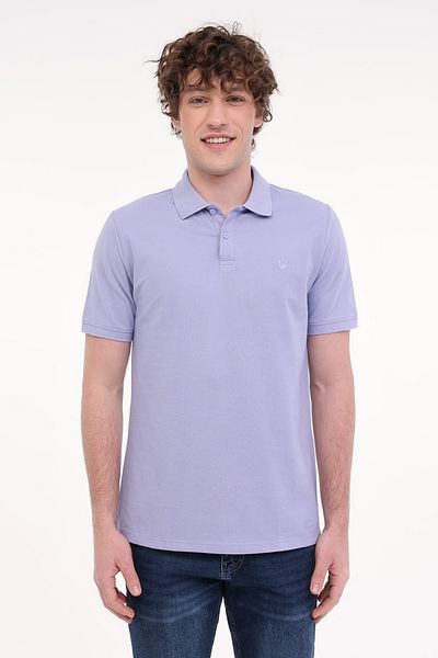 lumberjack Ανδρικό κοντομάνικο μπλουζάκι MB CT953 POLO T-SH 5FX Lilac