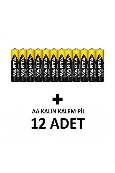 ANI OFİS KIRTASİYE A K Aa Kalem Pil 12'li | Süper Güçlü | Uzun Ömürlü Çinko K...