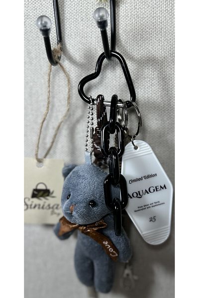 SİNİSA BAG Ornament drăguț pentru geantă cu figurină de urs, breloc pentru chei