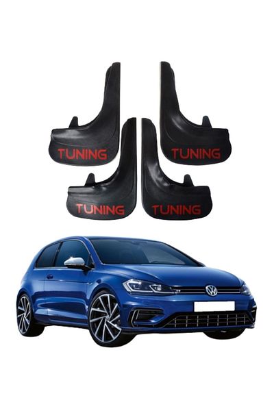 SONİKON LİNE Volkswagen Golf 7 Compatible Tuning Written 4-Piece Dust Cover Mudguard Mudguard Modified