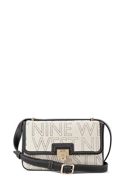 Nine West PEYTON NGW132478 5FX Μαύρη γυναικεία τσάντα χιαστί
