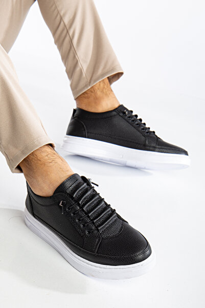 By Oxford Erkek Siyah Günlük Esnek Rahat Dikişli Hafif Poli Taban Yürüyüş Gar...