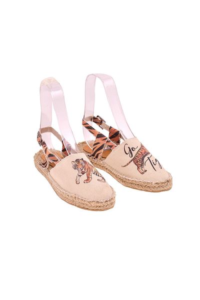 Streetfly Espadrille cu talpă din răchită realizată manual