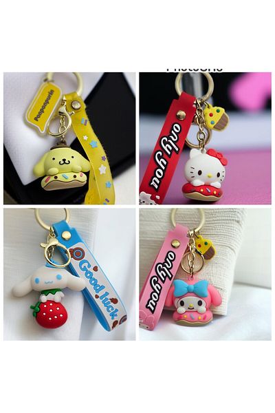 Meyra Accessories Sanrio Figured Luxury Keychain Bag Accessory Plush Toy Colorful Gift 1Pcs