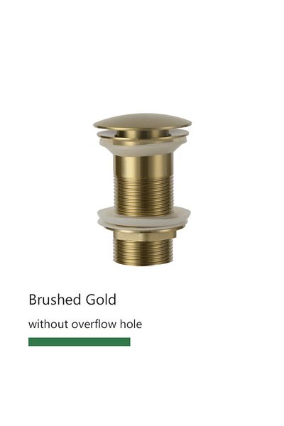 Choice Brushed Gold No Hole Bathroom Basin Sink Pop Up Drain Waste Stopper Bathroom Faucet Accessories Bras