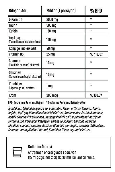 anocin L-carnitine Complex,(L karnitin CLA+Taurin,Kafein,Yeşil çay,b5,Guarana,garsiniya,karabiber,krom) AFS