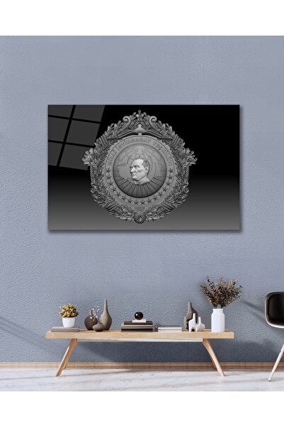 Çağ Baskı Mit Milli İstihbarat Teşkilatı Cam Tablo Modern Ev Ofis Salon Oda D...