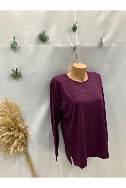 Nacar Kadın Normal Beden Anne Penye Bluz