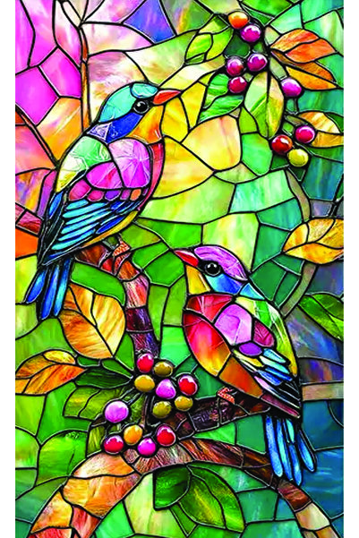 WINK FOL Glass Stained Glass Foil, Self Adhesive, Patterned Frosted Glass Foil 61X100 cm