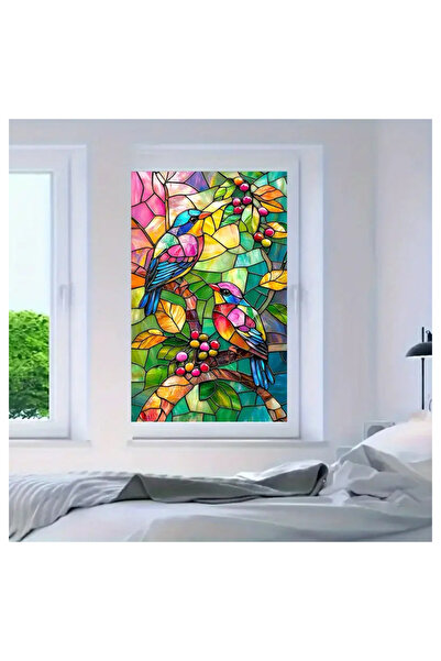 WINK FOL Cam Vitray Folyo, Kendindin Yapışkanlı, Desnli Buzlu Cam Folyo 61x100 cm