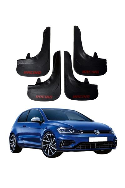 SONİKON LİNE Volkswagen Golf 7 Compatible Racing Written 4-Piece Mudguard Mudguard Mudguard Modified
