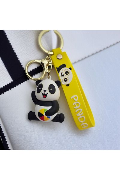Meyra Accessories Panda Figured Luxury Keychain Bag Accessory Colorful Gift 1Pc
