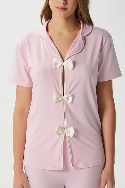 Ritnice Γυναικείο Σετ Πιτζάμες Julia Pink Bow Bottom Top
