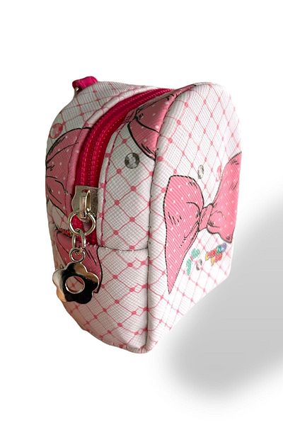 TAKIŞTIR Pink Color Ribbon Figured Keychain / Wallet